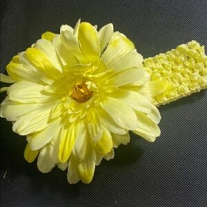 Infant Yellow Floral Headband